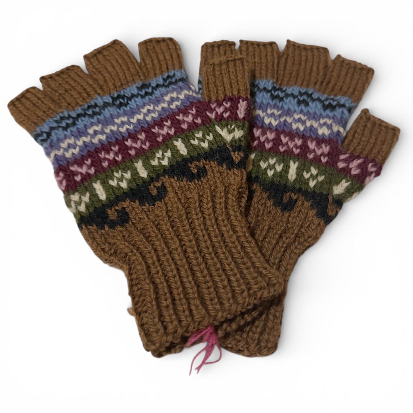 The Boulder Alpaca Fingerless Gloves - From The Andes