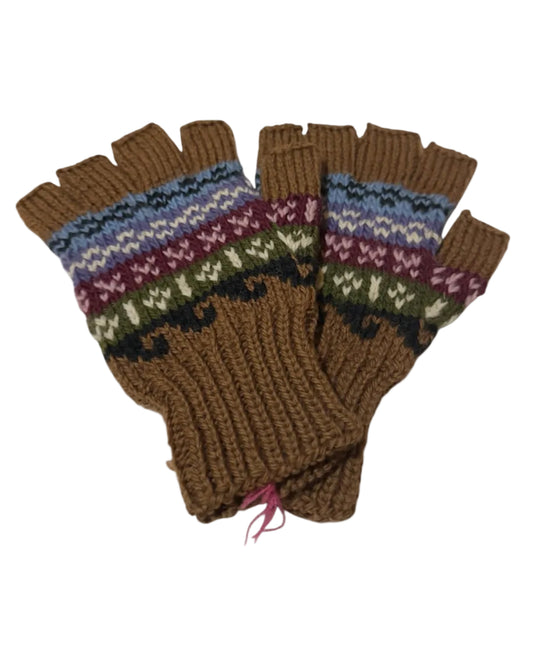 The Boulder Alpaca Fingerless Gloves - From The Andes