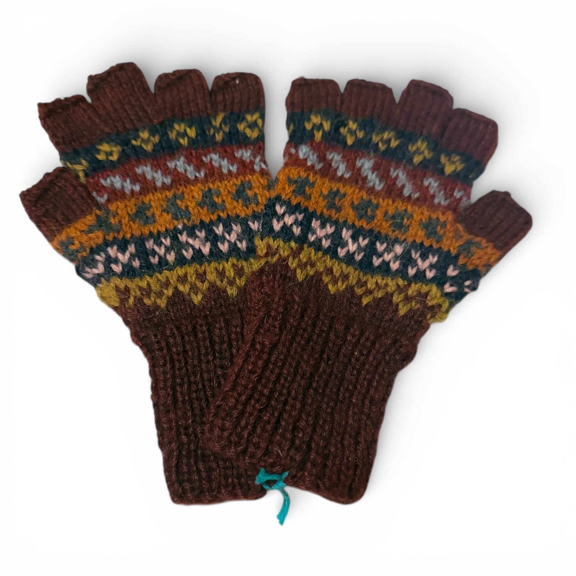The Boulder Alpaca Fingerless Gloves - From The Andes