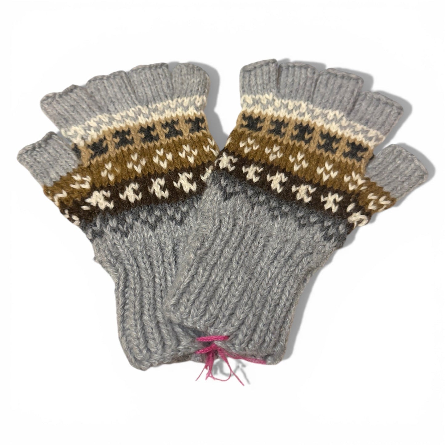 The Boulder Alpaca Fingerless Gloves - From The Andes