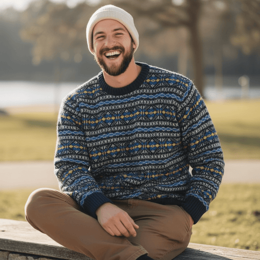 The Budapest Alpaca Cardigan | 100% Peruvian Alpaca | Men's XLarge - From The Andes