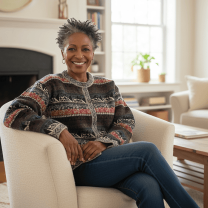 The Vienna Alpaca Jacquard Cardigan - From The Andes