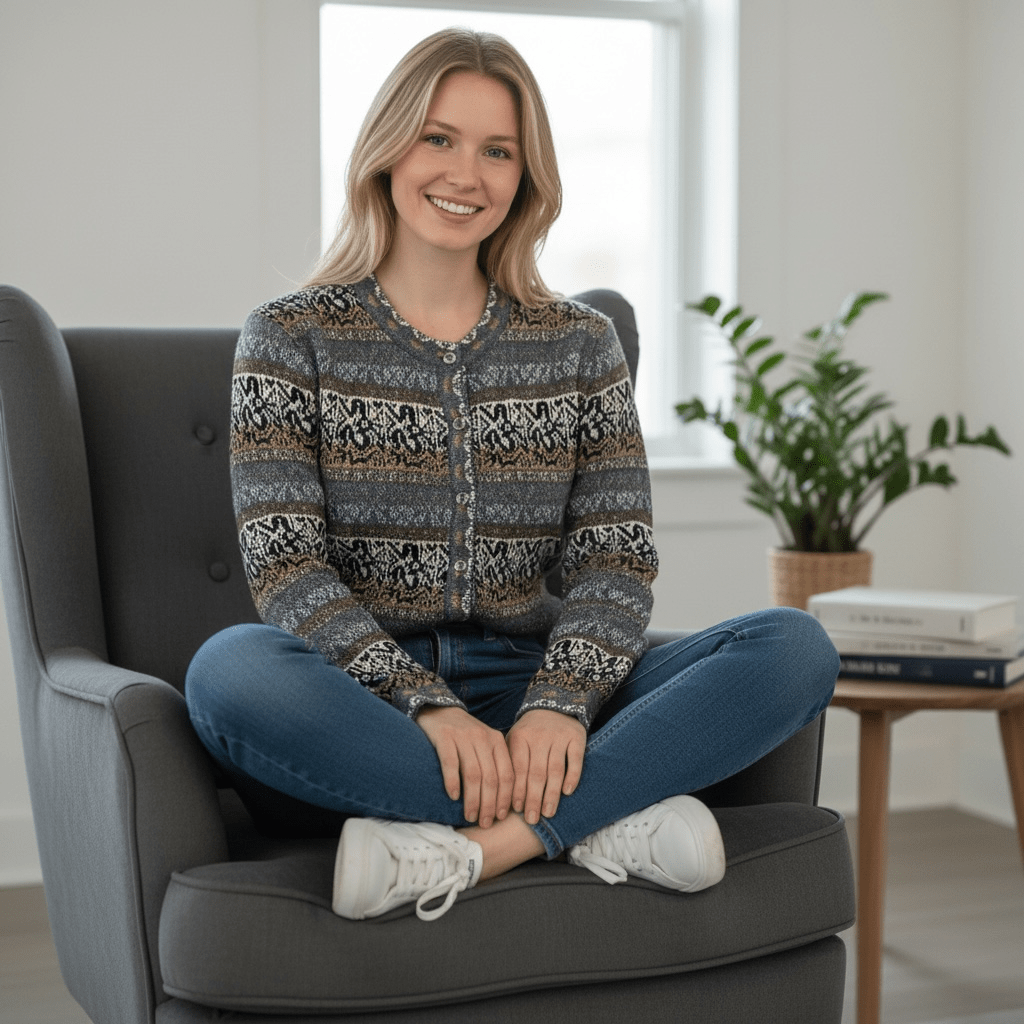 The Vienna Alpaca Jacquard Cardigan - From The Andes