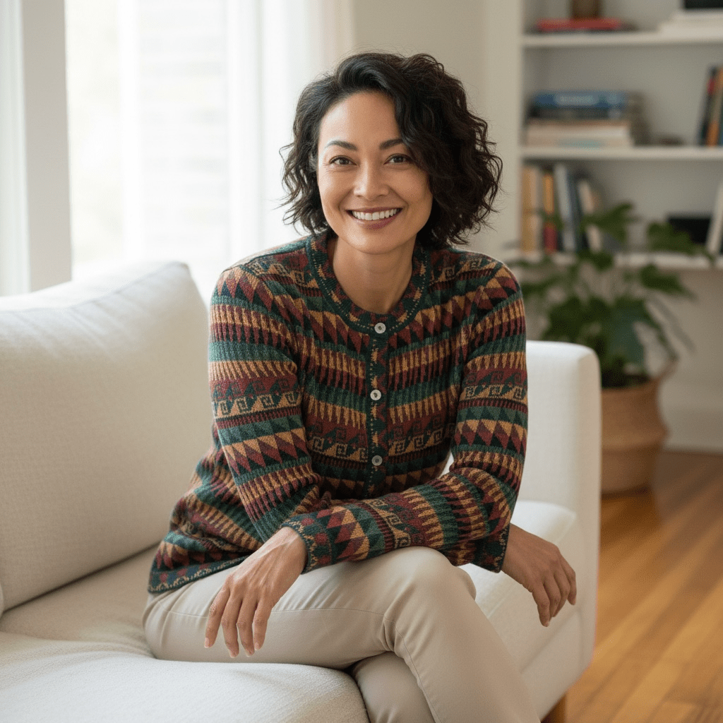 The Vienna Alpaca Jacquard Cardigan - From The Andes