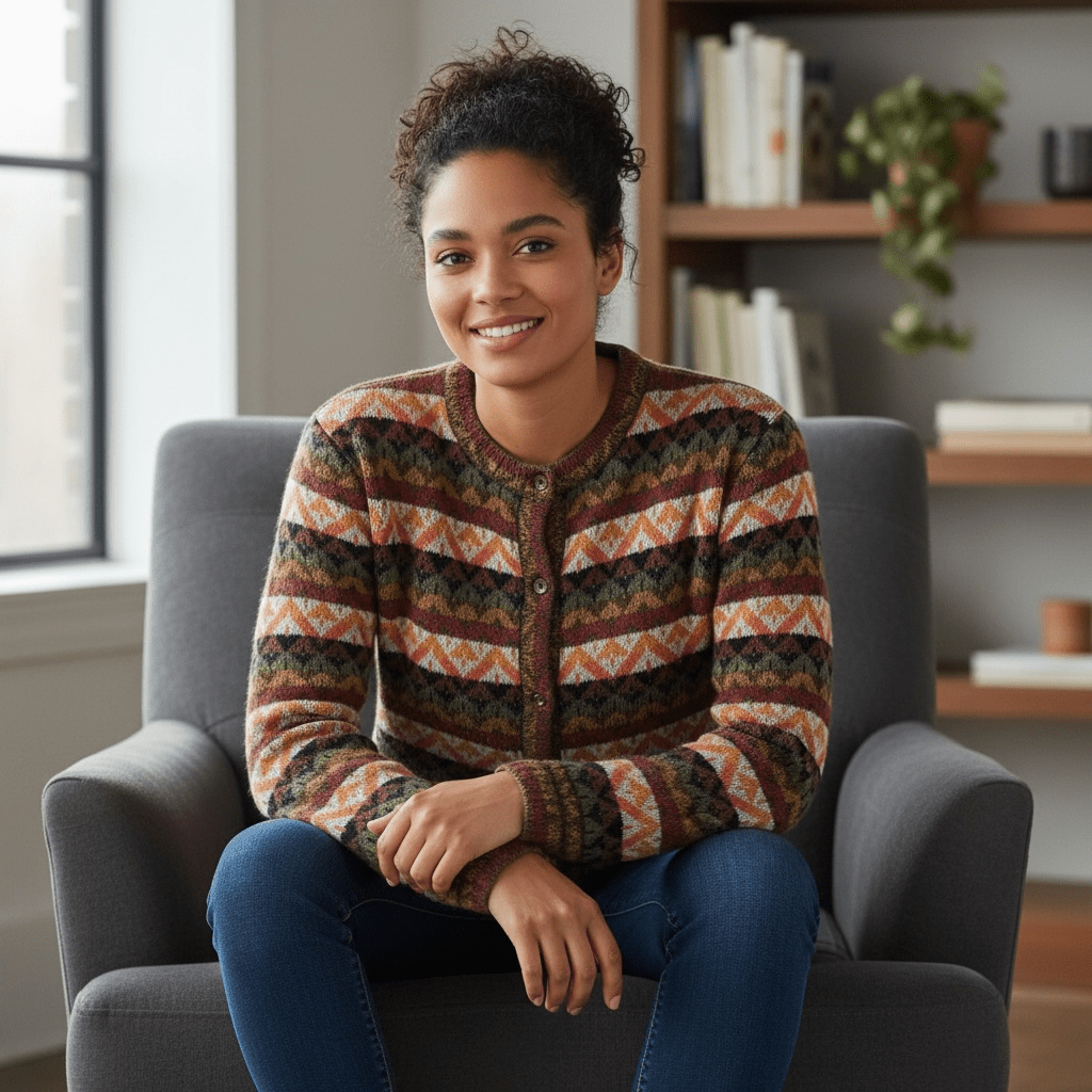 The Vienna Alpaca Jacquard Cardigan - From The Andes