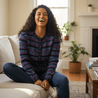 The Vienna Alpaca Jacquard Cardigan - From The Andes