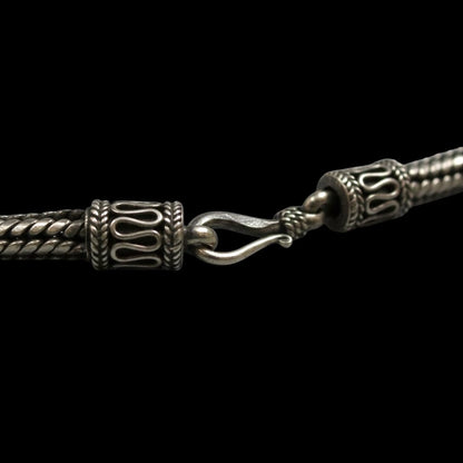 Thick Weave Foxtail Bracelet: Artisan Silver from Bali - From The Andes