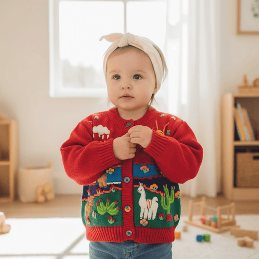 Tiny Traveler Cardigan - From The Andes