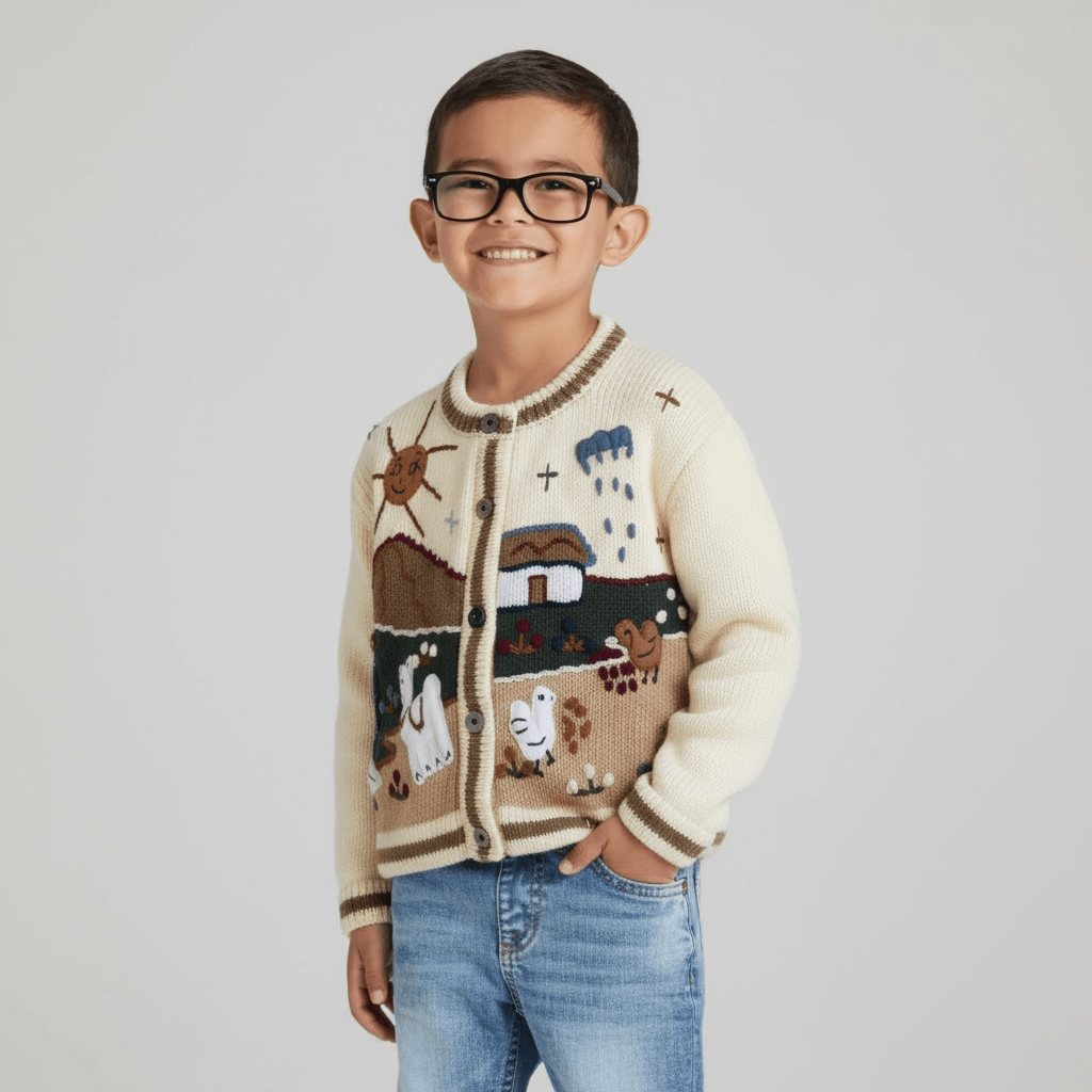 Tiny Traveler Cardigan - From The Andes