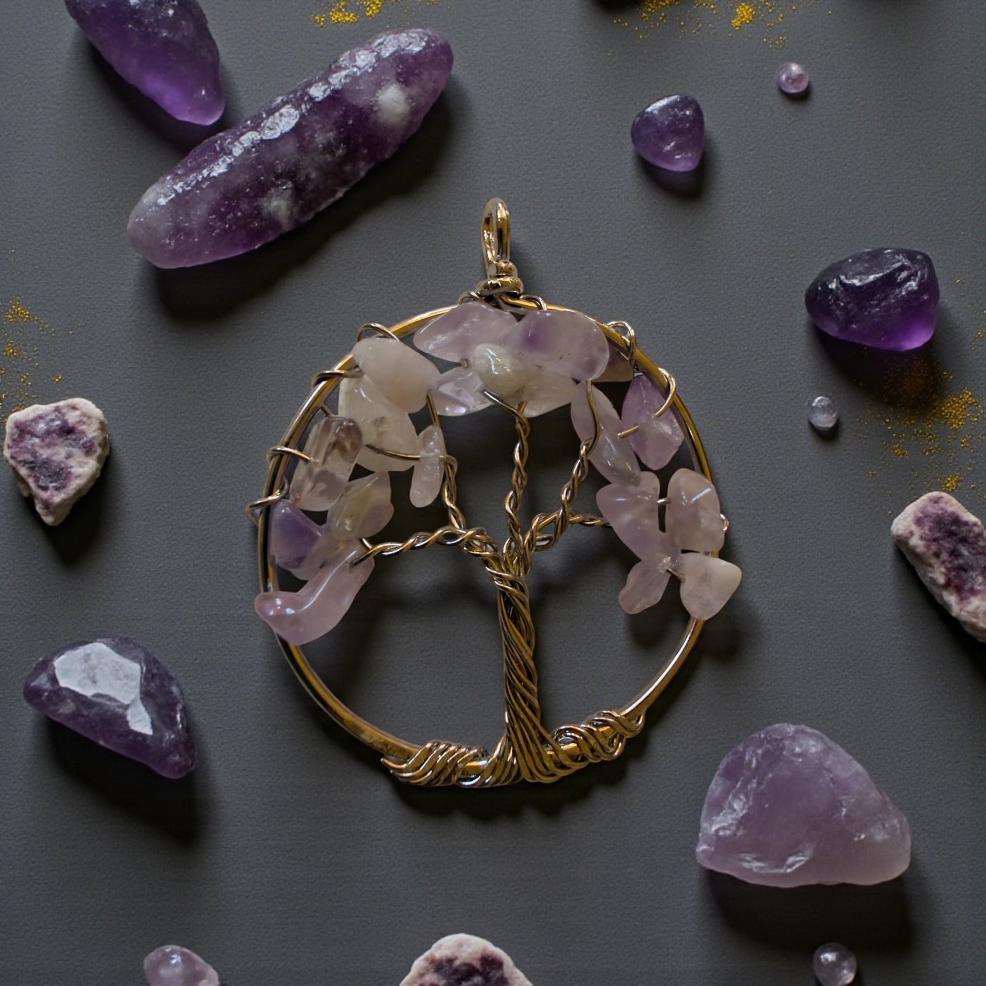 Tree of Life Gemstone Pendant - From The Andes