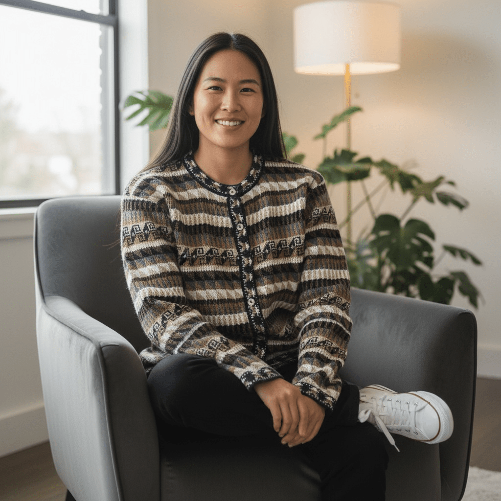 VIENNA Alpaca Jacquard Cardigan - From The Andes