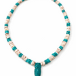 Collier Chaquira Andin Vintage | Hibou en pierre sculptée (années 1990)
