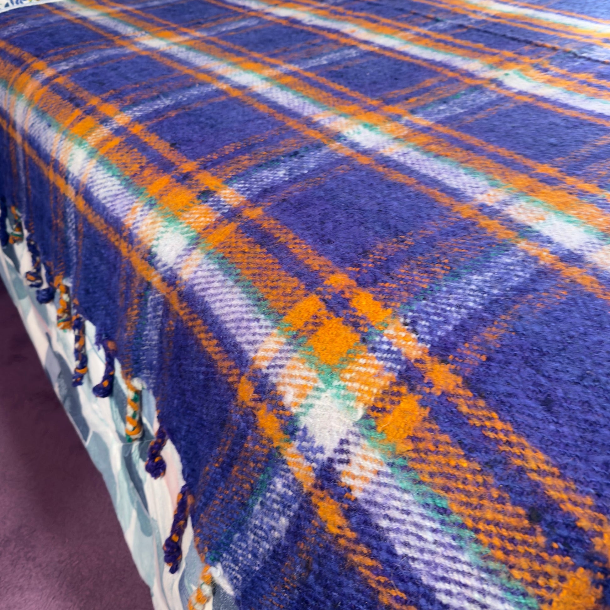 Vintage Bolivian Alpaca Heavyweight Blanket - From The Andes