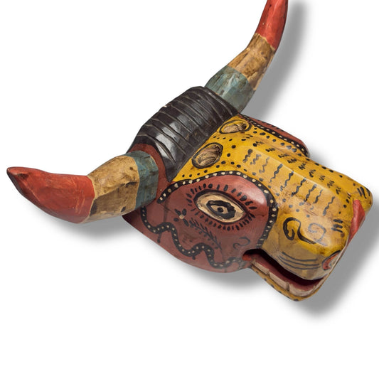 Vintage Guatemalan Bull Mask - From The Andes