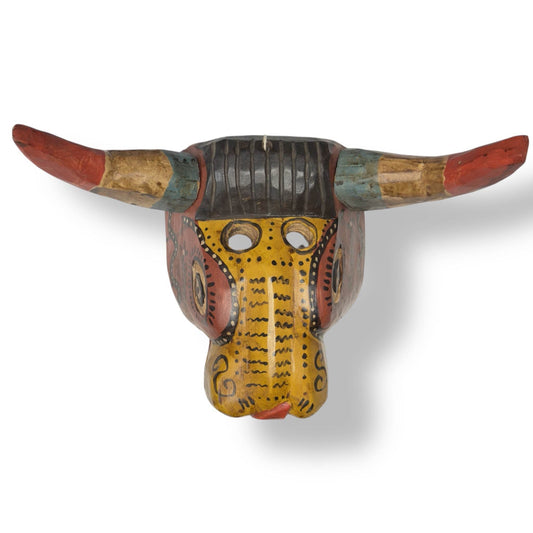 Vintage Guatemalan Bull Mask - From The Andes