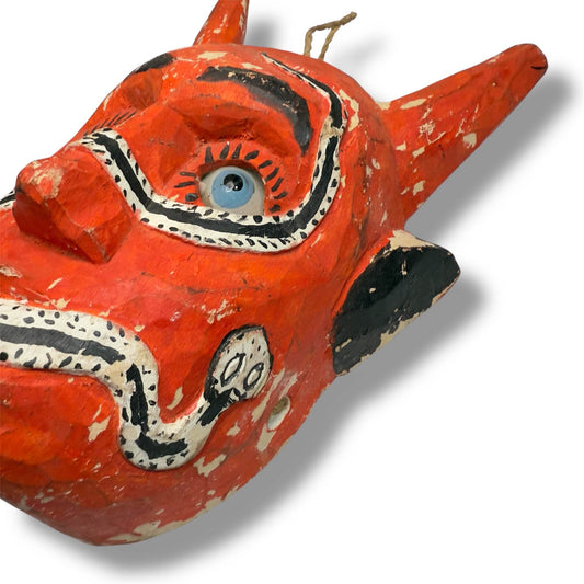 Vintage Guatemalan Diablo Mask - From The Andes