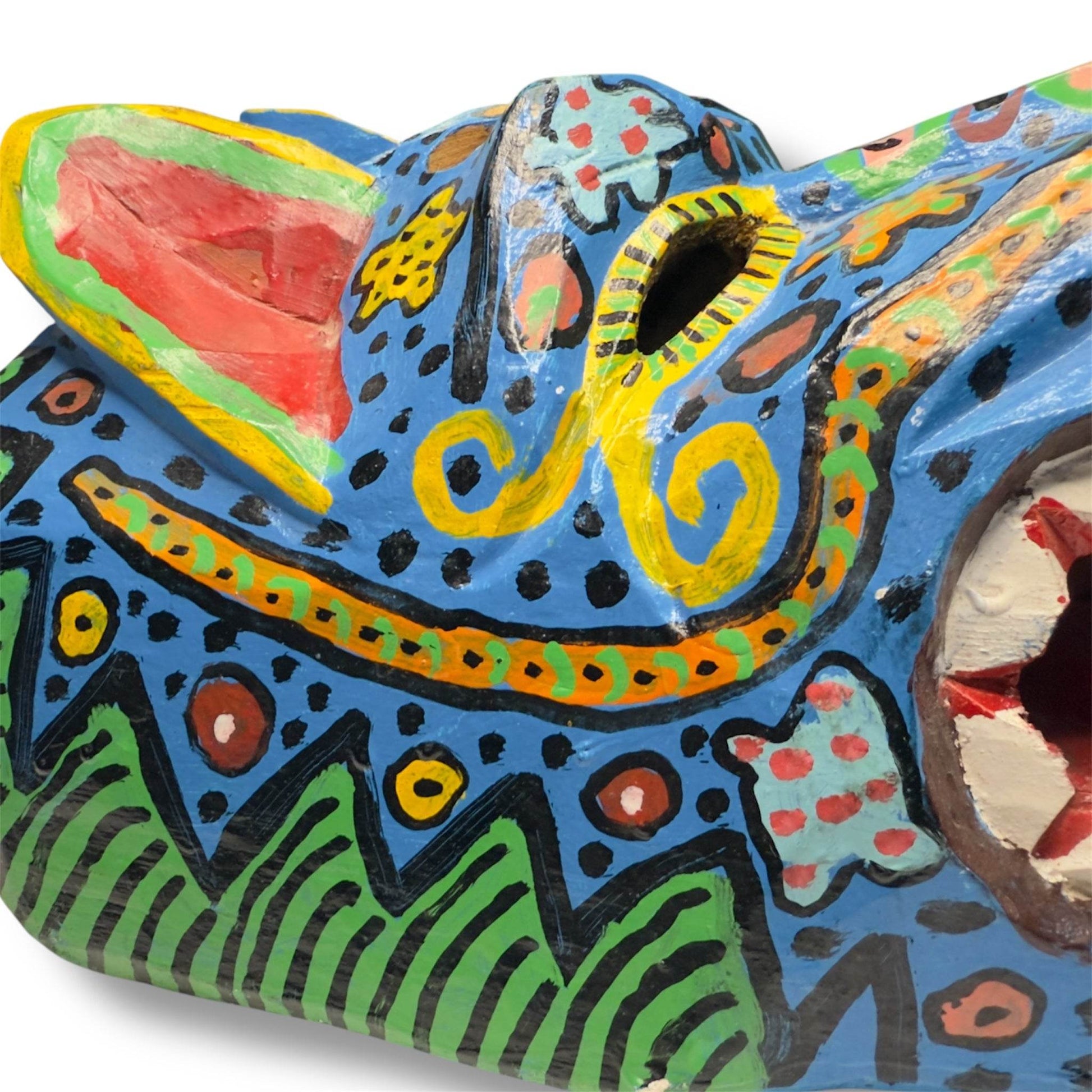 Vintage Guatemalan Jaguar Mask - From The Andes