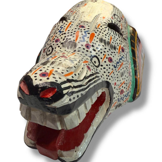 Vintage Guatemalan Laughing Dog Mask - From The Andes