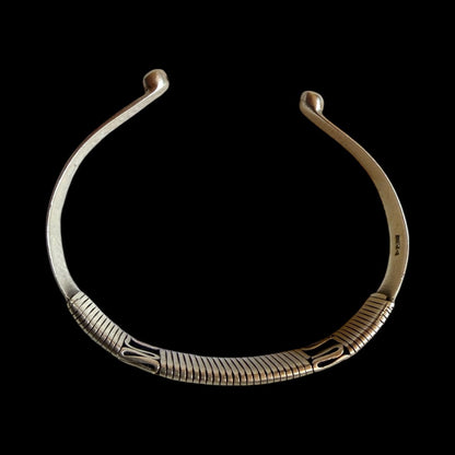 Vintage Sterling Silver Wire - Wrapped Cuff Bracelet - From The Andes