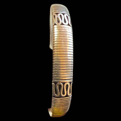 Vintage Sterling Silver Wire - Wrapped Cuff Bracelet - From The Andes