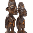 Yoruba-Style Twin Figures, Carved Wooden Pair